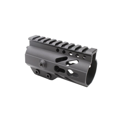 Tiger Rock Inc. FSM04# AR-15 Keymod 4" Super Slim Lightweight Free Float Handguard - Durable Aircraft-Grade Aluminum with Full-Length Picatinny Rail