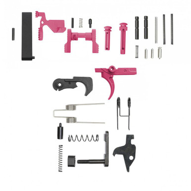 Tiger Rock Inc Tiger Rock Inc. LPK-PNK-NG Cerakote Pink Lower Receiver Parts Kit for 223/5.56 - Stylish & Functional (No Grip & Screw) - $55.89 at ABCSportZ