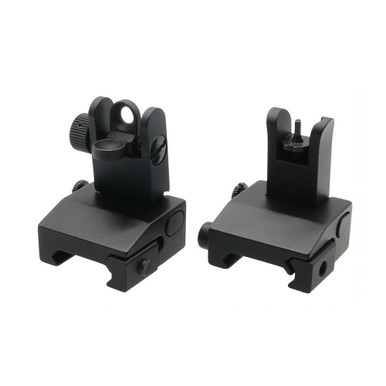 Tiger Rock Inc. RS008 Mini Flip-Up Front/Rear Sight - Durable Aluminum, Quick Deploy, Picatinny Compatible