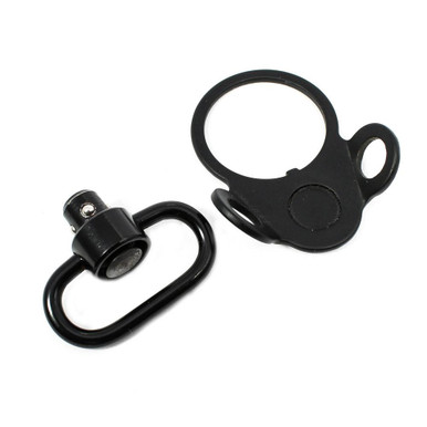 Tiger Rock Inc. SA011+QD Ambidextrous Sling Adapter End Plate for AR-15 - Durable Heat-Treated Steel with QD Swivel