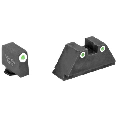AmeriGlo GL-329 Tritium Night Sights for Glock MOS - Suppressor Height Optics Compatible