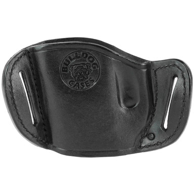 Bulldog Cases MLB-L Leather Belt Slide Holster for Large Frame Autos - Durable Right-Handed Design
