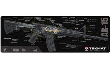 TekMat TEK-R36-AR15-CA 36" Rifle Cleaning & Maintenance Mat - Premium Oil & Water-Resistant Pad with Illustrated Disassembly Guide