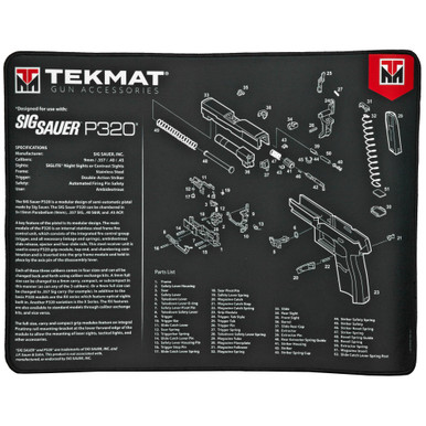 TekMat Ultra 20 Cleaning and Maintenance Mat for SIG P320 - 15" x 20" with Thick Padding & Oil-Resistant Surface