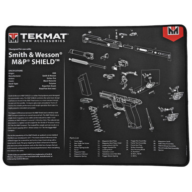 Tekmat TekMat TEK-R20-SW-MP-SHIELD Ultra Premium Cleaning & Maintenance Mat for Handguns - 15" x 20" with Thick Padding & Oil Resistant Surface - $11.29 at ABCSportZ