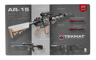 TekMat TEK-42-AR15-WPD Soft Thermoplastic Gun Cleaning Mat with Exploded Diagrams | Waterproof & Oil-Resistant Design | Perfect for AR15 Maintenance