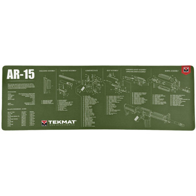 Tekmat TekMat TEK-R36 AR15 Gun Cleaning Mat - Oversized Thermoplastic Fiber with Exploded Parts Diagram - Durable Neoprene Rubber Base - Olive Drab - $15.38 at ABCSportZ