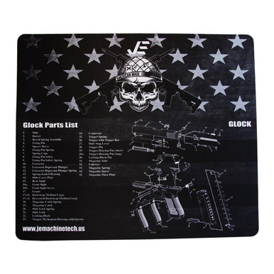 Je Machine Tech JE Machine Tech TS-GT48 Gun Cleaning & Repair Mat - Durable, Scratch & Water-Resistant with Neoprene Backing - 18.5" x 16" Glock Imprint - $7.95 at ABCSportZ