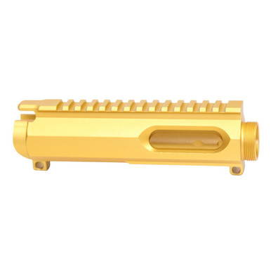 Guntec Usa Guntec USA GT-UPPER-9-GOLD AR-15 9mm Dedicated Stripped Billet Upper Receiver (Anodized Gold) - $82.80 at ABCSportZ