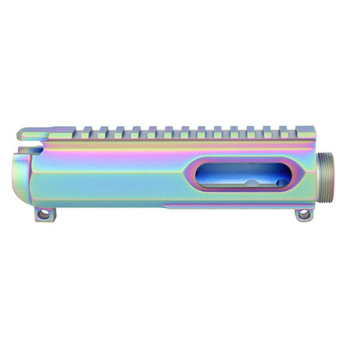 Guntec Usa Guntec USA GT-UPPER-9-RPVD AR-15 9mm Dedicated Stripped Billet Upper Receiver (Rainbow PVD Coated) - $82.80 at ABCSportZ