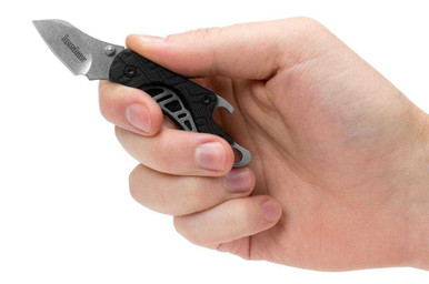 Kershaw Kershaw 1025X Cinder Folding Knife - Compact 1.4" Stonewashed Blade, Keychain-Ready, Designed by Rick Hinderer - $6.95 at ABCSportZ