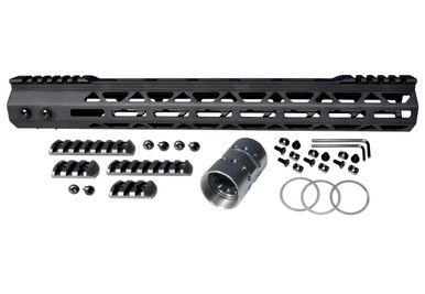Presma UMMARA15 15" 223/5.56 Super Light M-LOK Free Float Handguard with Partial Top Rail