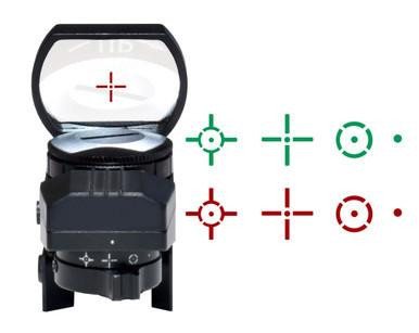 Kexuan H0101 Mini Reflex Red/Green Dot Sight - 4 Reticle Patterns, Picatinny Mount, Lightweight & Durable Optics