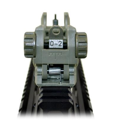 Presma MFLRS02-G Tactical Flip-Up Backup Sight Set - Durable Polymer, Green Finish, Lightweight Design for Enhanced Shooting Accuracy