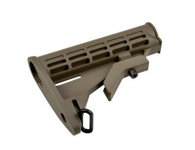 Presma Presma AAST02-T Adjustable Tactical Stock with Sling Adapter - Premium Tan AR Accessory for Enhanced Shooting Performance - $11.95 at ABCSportZ