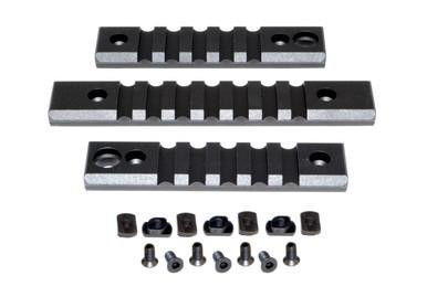 Presma RLMLK2 M-LOK to Picatinny Adapter Rail Kit - Durable Black Finish with 2 x 5-Slot & 1 x 7-Slot Sections for Tactical Firearm Accessories
