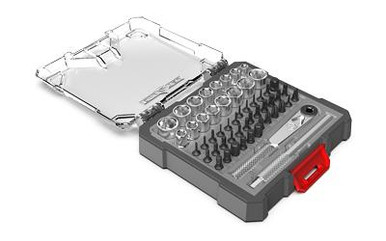 Real Avid X3 Driver 52PC Socket/Bit Set - Ultimate Gunsmithing Tool with Torx, Hex, Phillips & Flat Bits, Compact Storage Kit