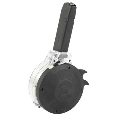 KCI USA KCI-MZ028 Drum Magazine - 50-Round .40 S&W for Glock 22/23/24/27/35, Durable Polymer & Steel Construction