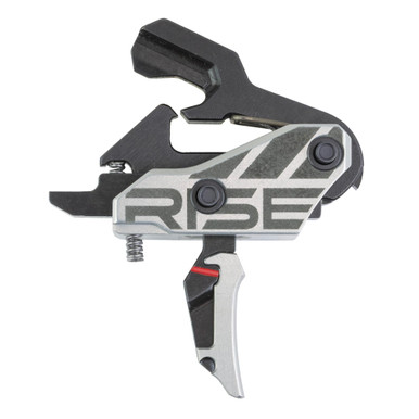 Rise Armament T24-F-BS Blitz G2 Trigger - Black & Silver Flat Blade for AR Style Rifles