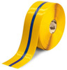 4" Mighty Line Floor Tape - Yellow with Blue Center Line