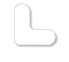 0.75" Mighty Line Right Angles - White