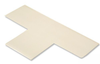 3" Mighty Line T Floor Shapes - White