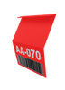Red Double Sided Barcode Z-Sign