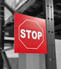 10" x 10" Stop Sign - Red on Red Background
