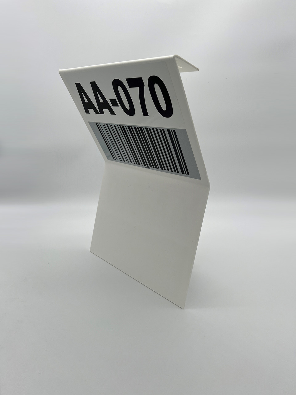 Warehouse Bar Code Signs - Double-Sided Angled