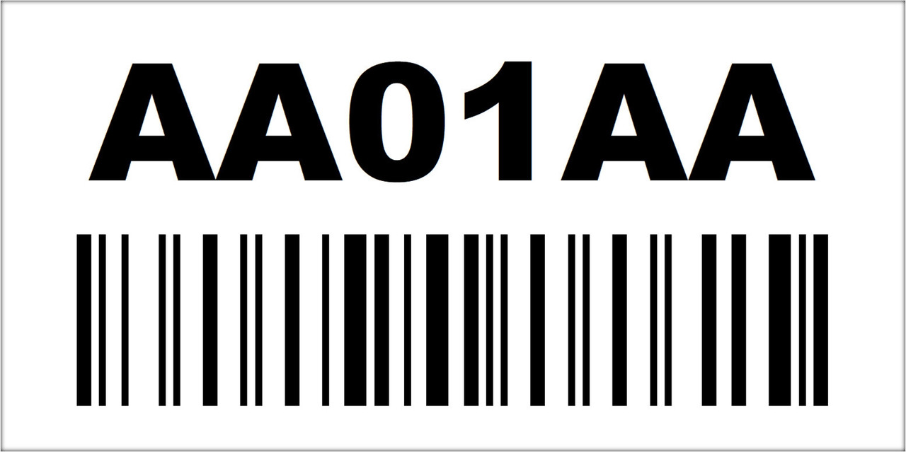 Asg Labels Polyester Barcode Rack Location Label - 2