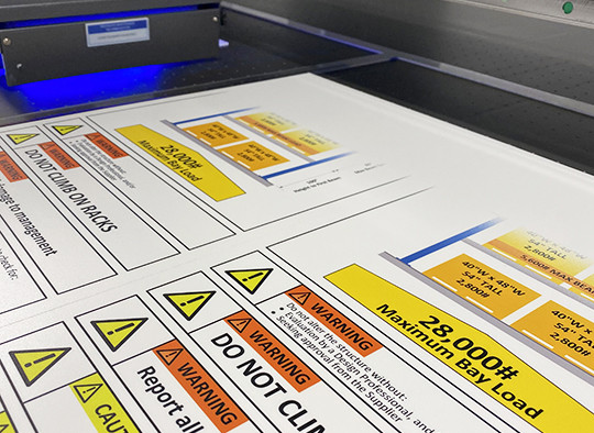 Selective Pallet Rack Load Limit Sign