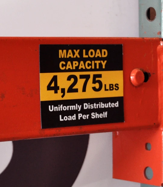 Machine Load Label 3x4 Magnetic Load Capacity Label - T2 Design