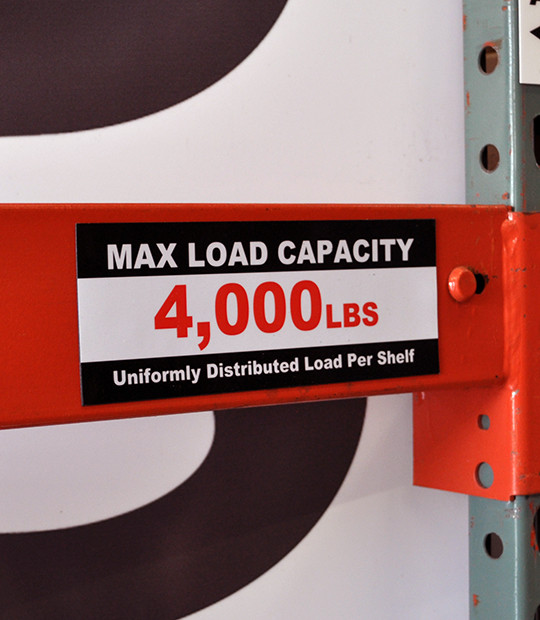 3x8 Magnetic Load Capacity Label - T1 Design