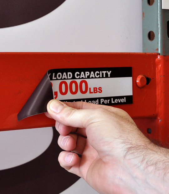 2x8 Magnetic Load Capacity Label - T1 Design