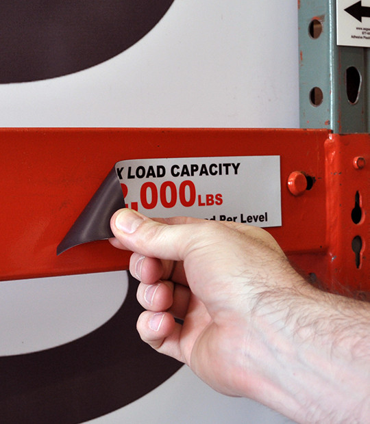 Machine Load Label 2x8 Magnetic Load Capacity Label - T4 Design
