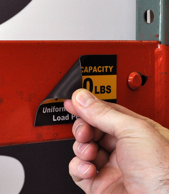 Machine Load Label 2.5x4 Magnetic Load Capacity Label - T2 Design