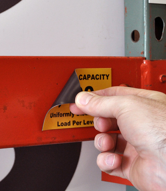 Machine Load Label 2.5x4 Magnetic Load Capacity Label - T3 Design