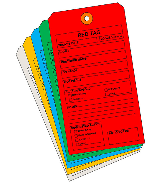 Quarantine Red Tags - 3 3/4
