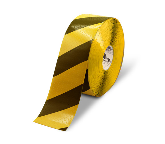 4" Mighty Line Diamond Plate Floor Tape - Yellow & Black