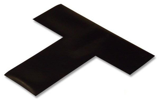 2" Mighty Line T Floor Shapes - Black