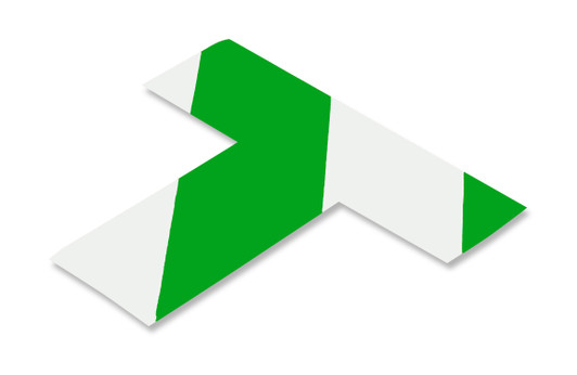 2" Mighty Line T Shape - White & Green