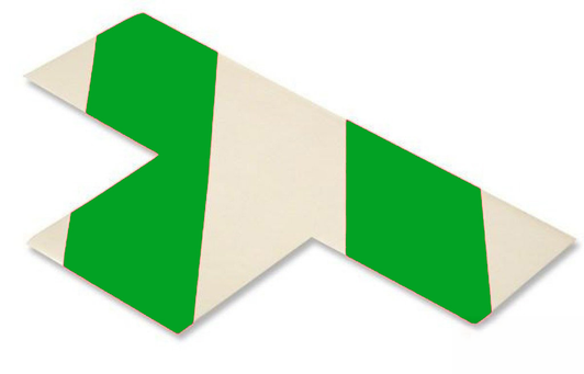 3" Mighty Line T Shape - White & Green