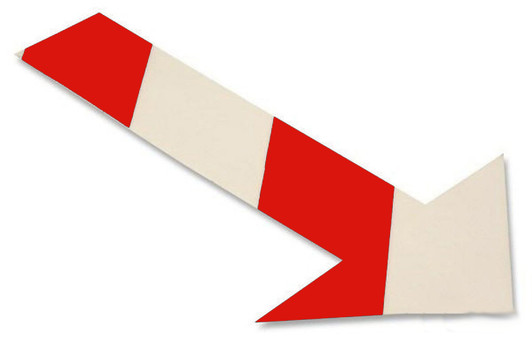 Mighty Line Chevron Arrow - White & Red