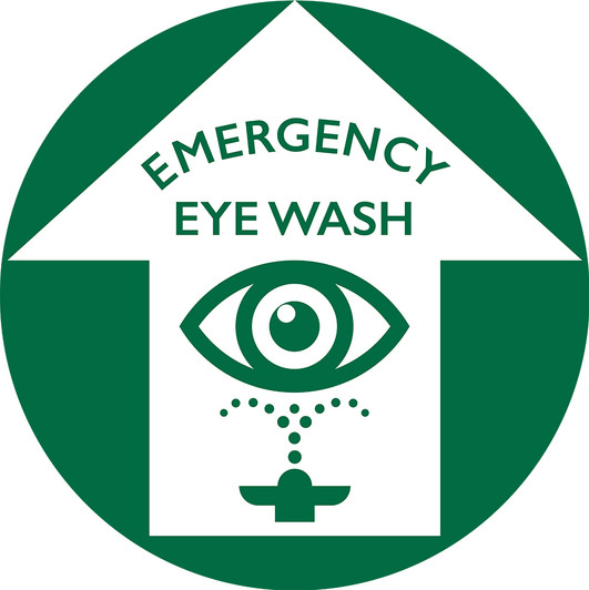 Emergency Eye Wash Floor Sign