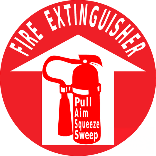 Fire Extinguisher Floor Sign