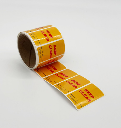 Keep Clear Flue Labels 3" x 1.5"