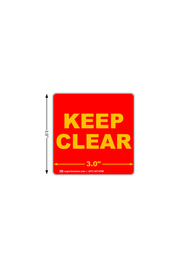 3x3 Adhesive Flue Labels - Inverted