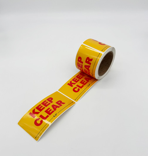 Keep Clear Flue Labels 3" x 6"