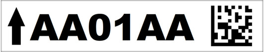 2x10 2D Card Location Label