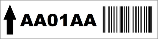 2.5x10 Laminated Card Location Label